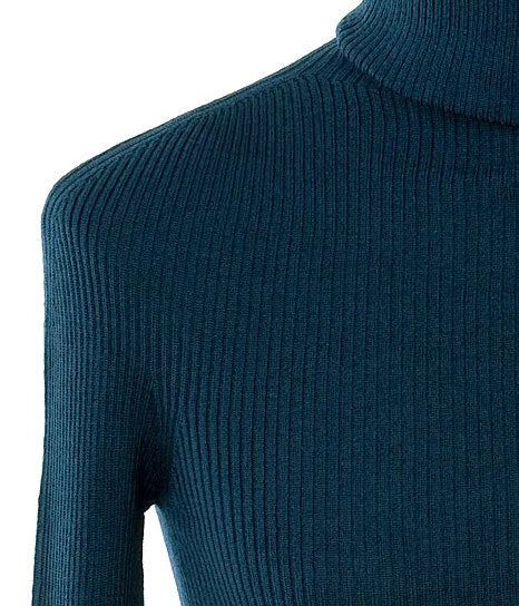ERFOLG F / Pull Col Roulé - noire / ultramarine / rouge