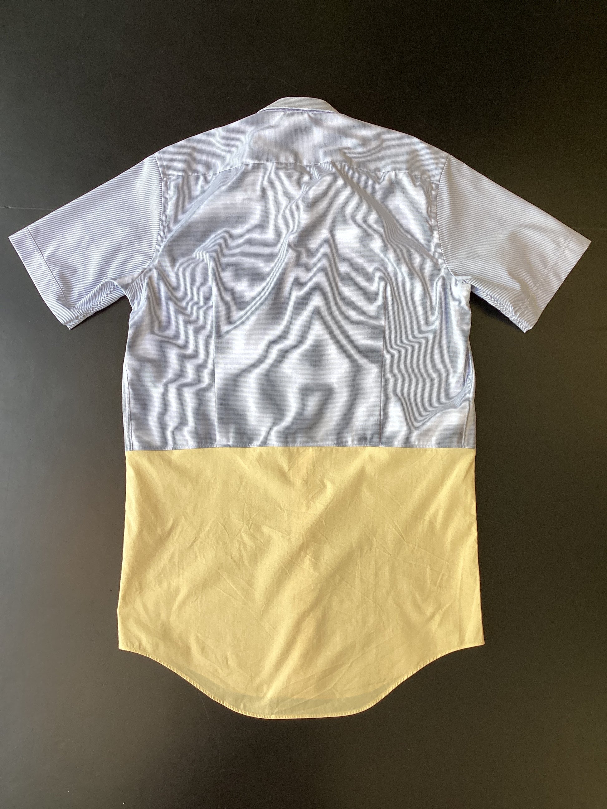RE/Papa's shirt / Robe N°52, mini carreaux ciel/vanille