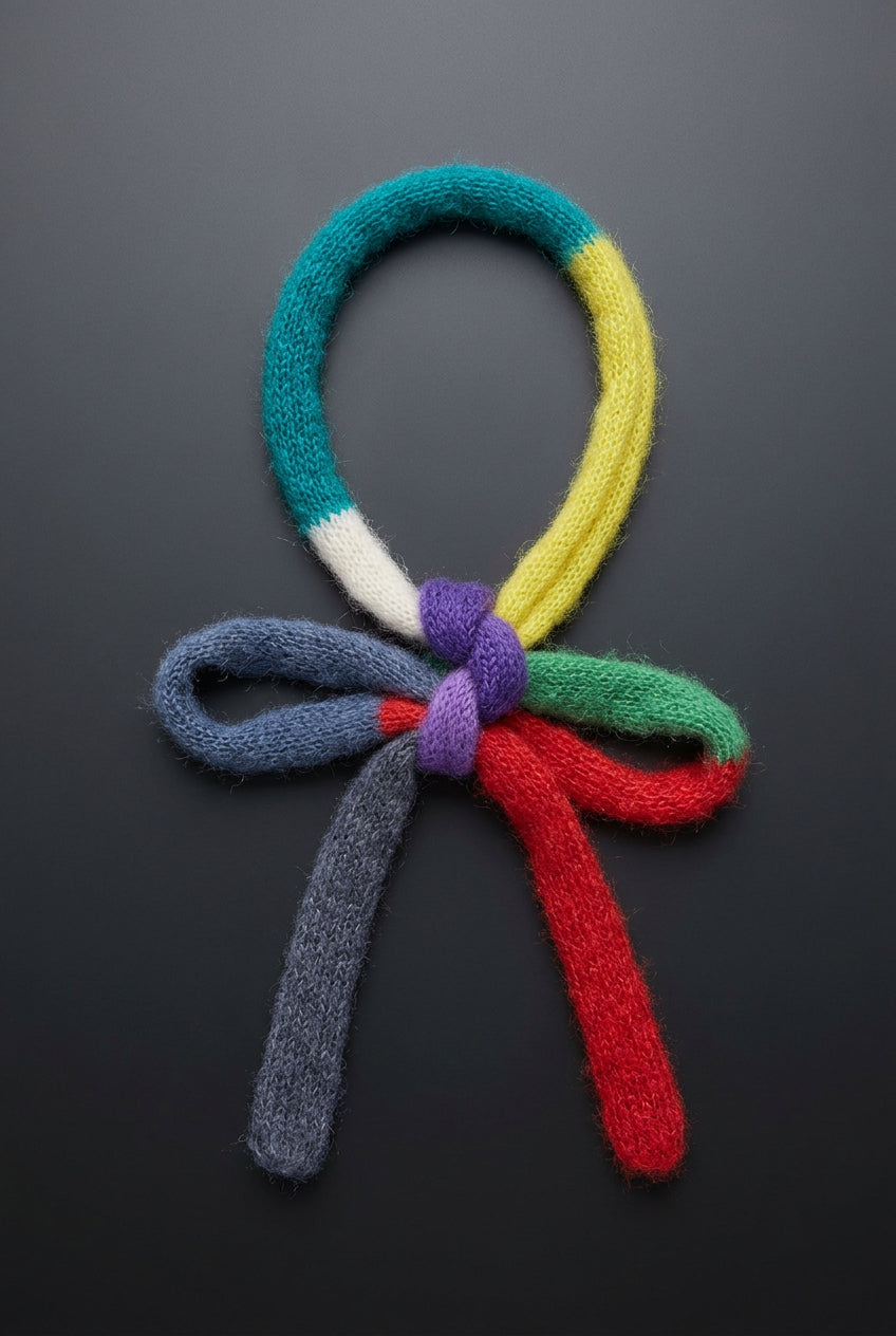 Tricot de Jacqueline / écharpe multi n°3