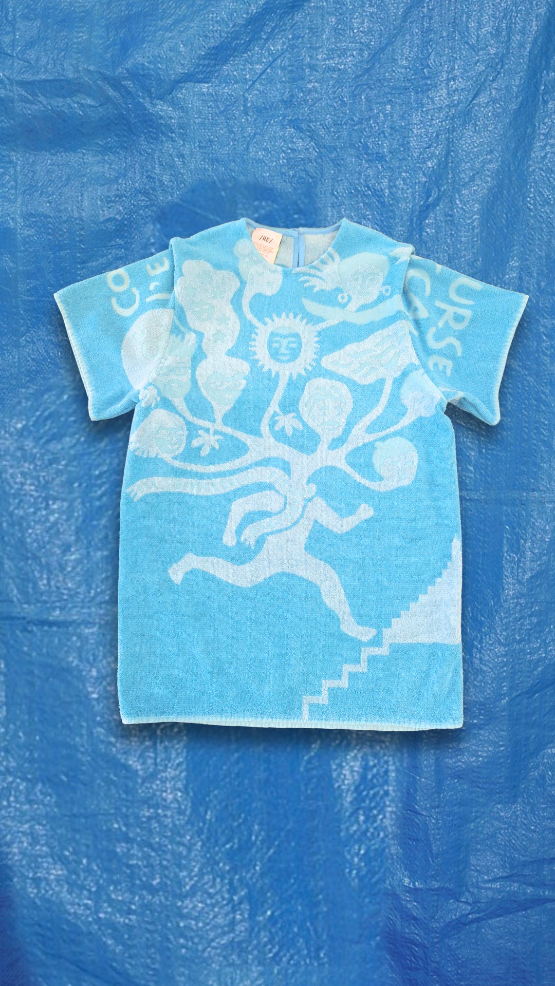 RE/Terry / Open-sided terry cloth t-shirt dress - "race"