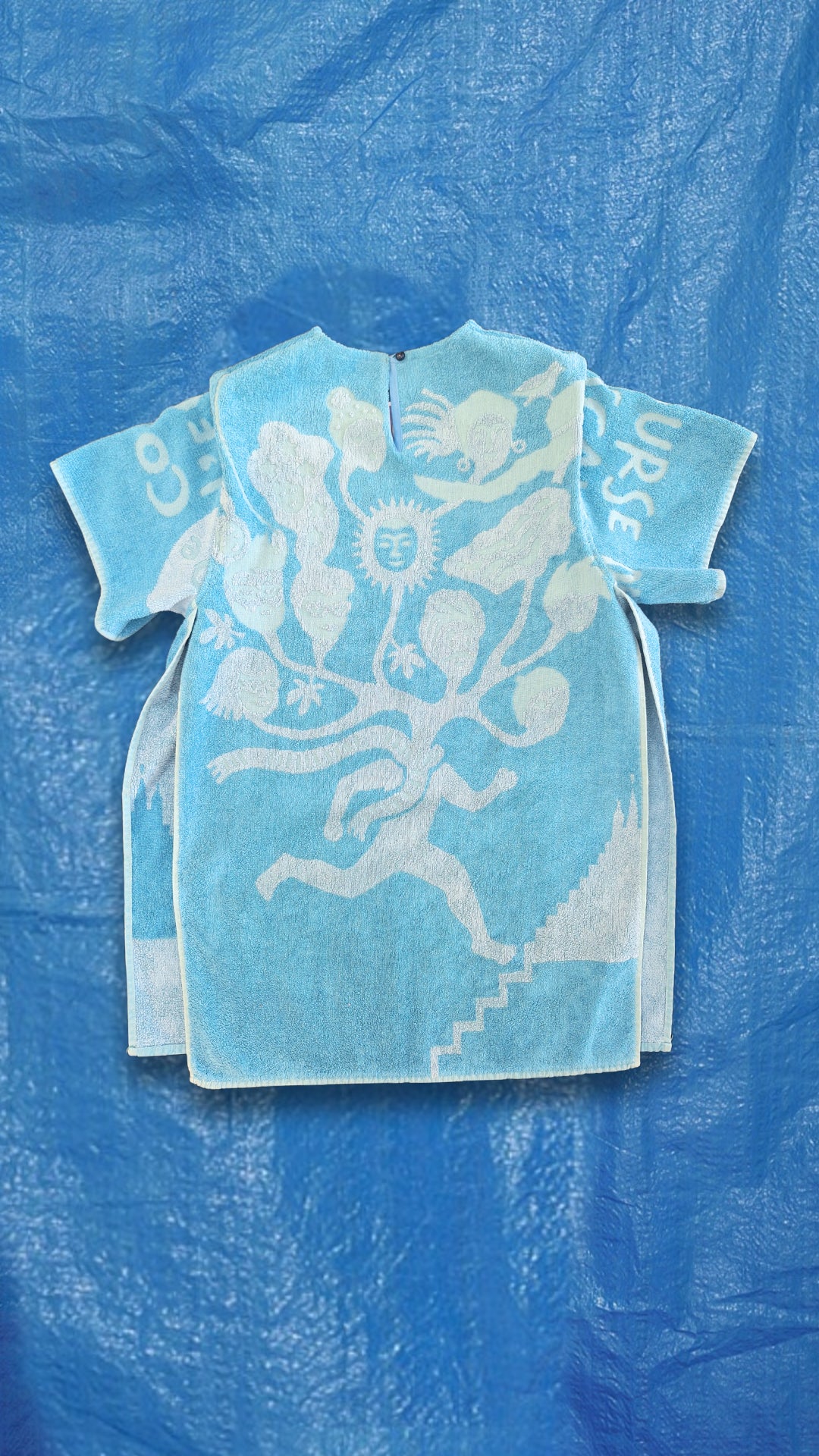 RE/Terry / Open-sided terry cloth t-shirt dress - "race"