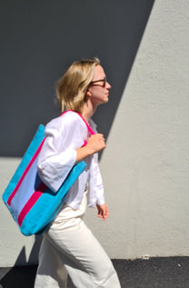 Sac épaule ROMY - Pink blau