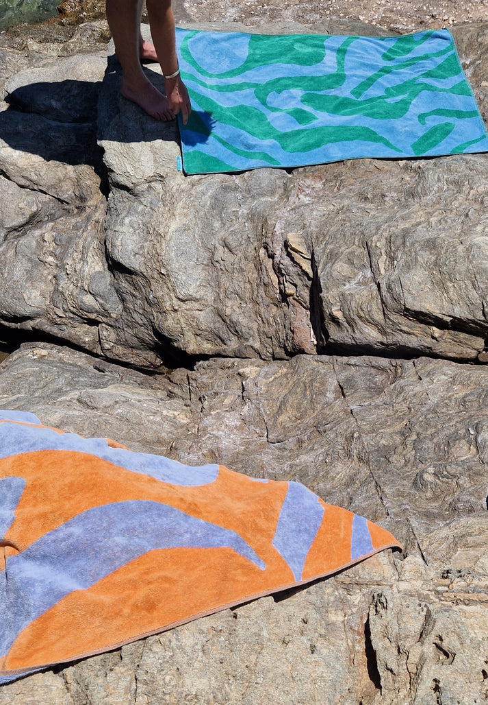 Linge de plage - ORANGE BLAU