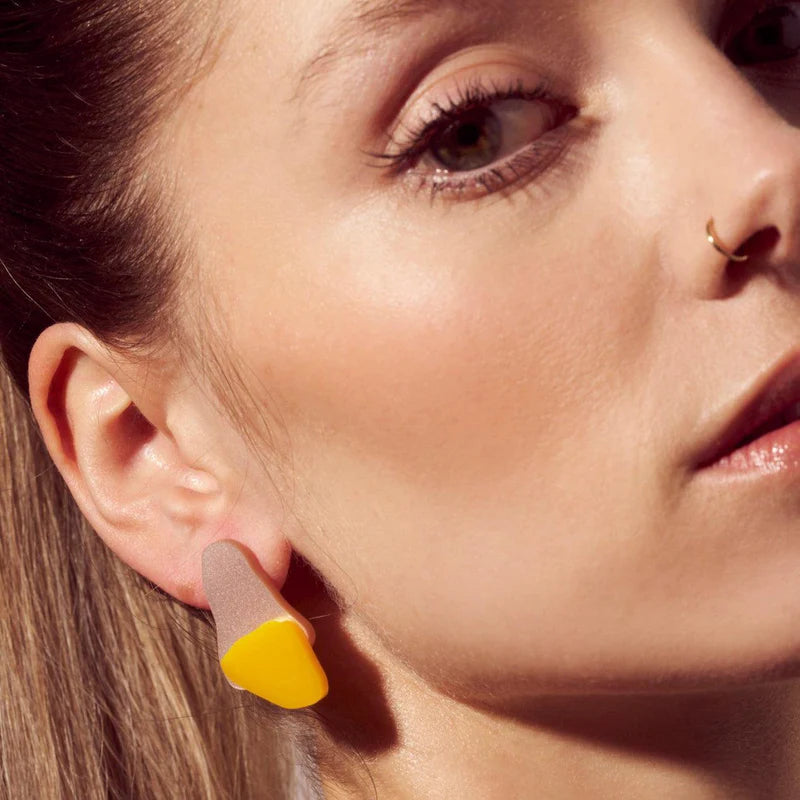 Boucle d'oreilles SALT - pearly rose &amp; yellow