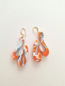 CURA Jewellery / Scribble Earrings - Poolside Spritz