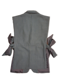 RE/Papa&#39;s Blazer à noeuds - n°56 motif pied de poule