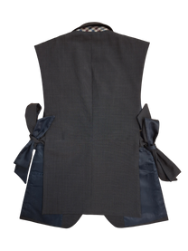 RE/Papa's Blazer à noeuds - n°79 petit quadrillage	gris/brun