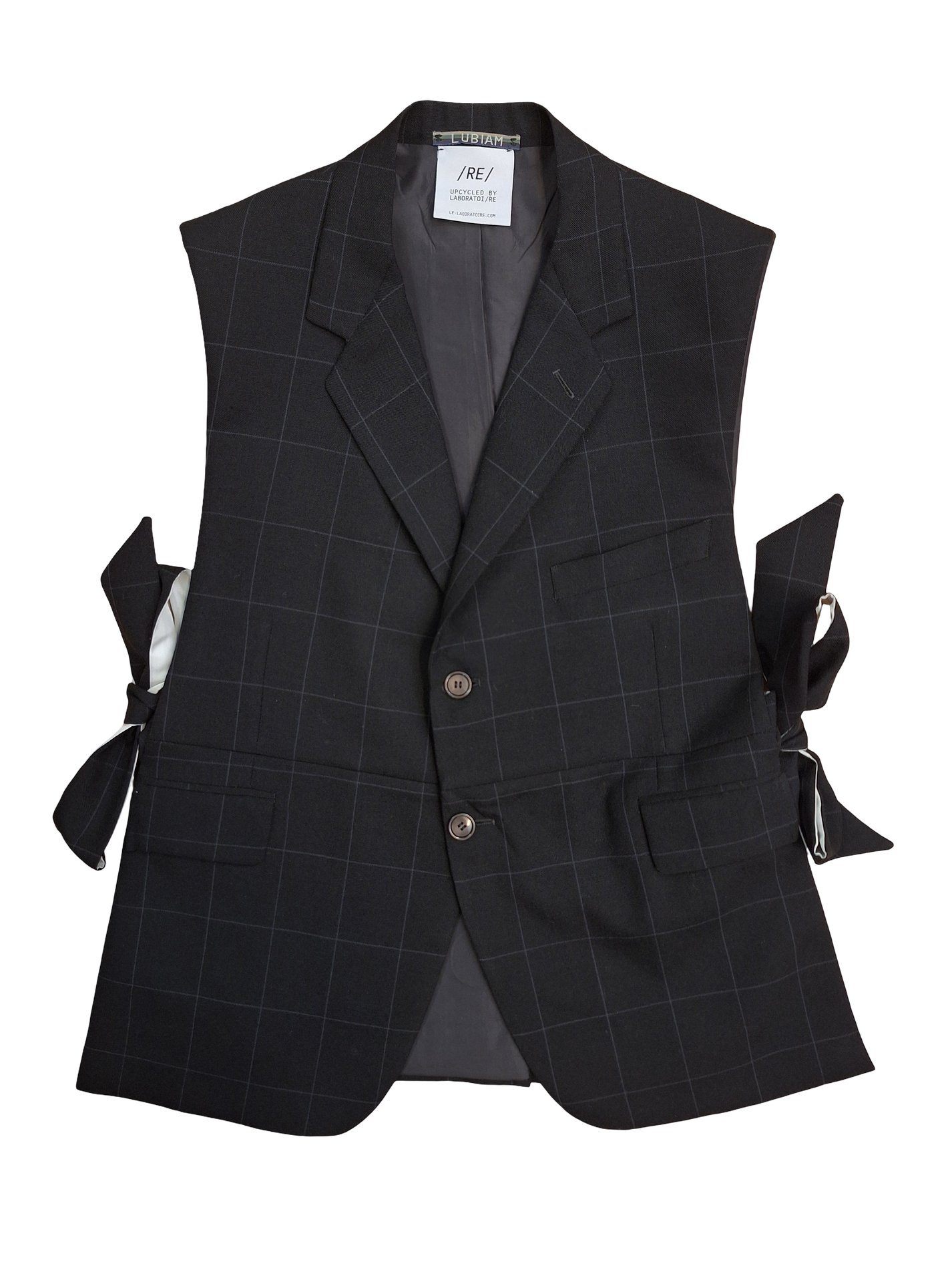 RE/Papa's Blazer à noeuds - n°77 carreaux noir