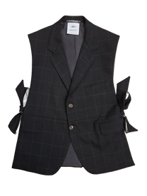 RE/Papa's Blazer à noeuds - n°77 carreaux noir