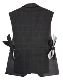 RE/Papa's Blazer à noeuds - n°77 carreaux noir