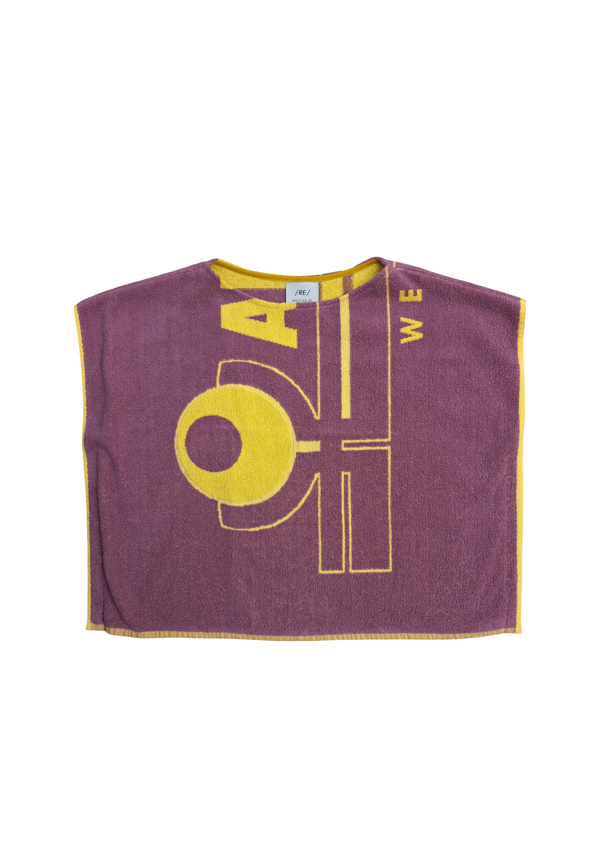 RE/Terry / Terry pillowcase - No. 2 purple and yellow