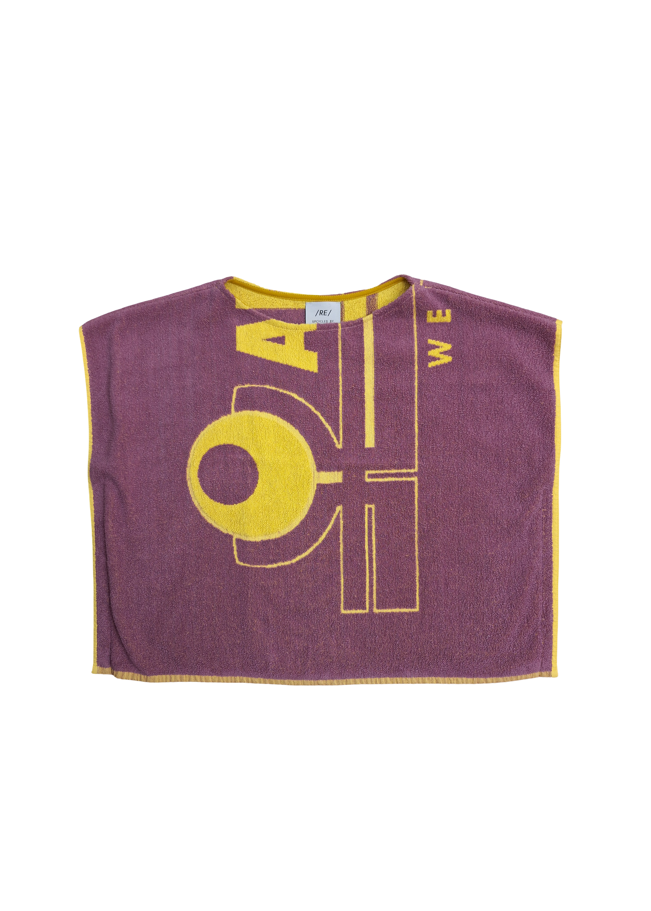 RE/Terry / Terry pillowcase - No. 2 purple and yellow