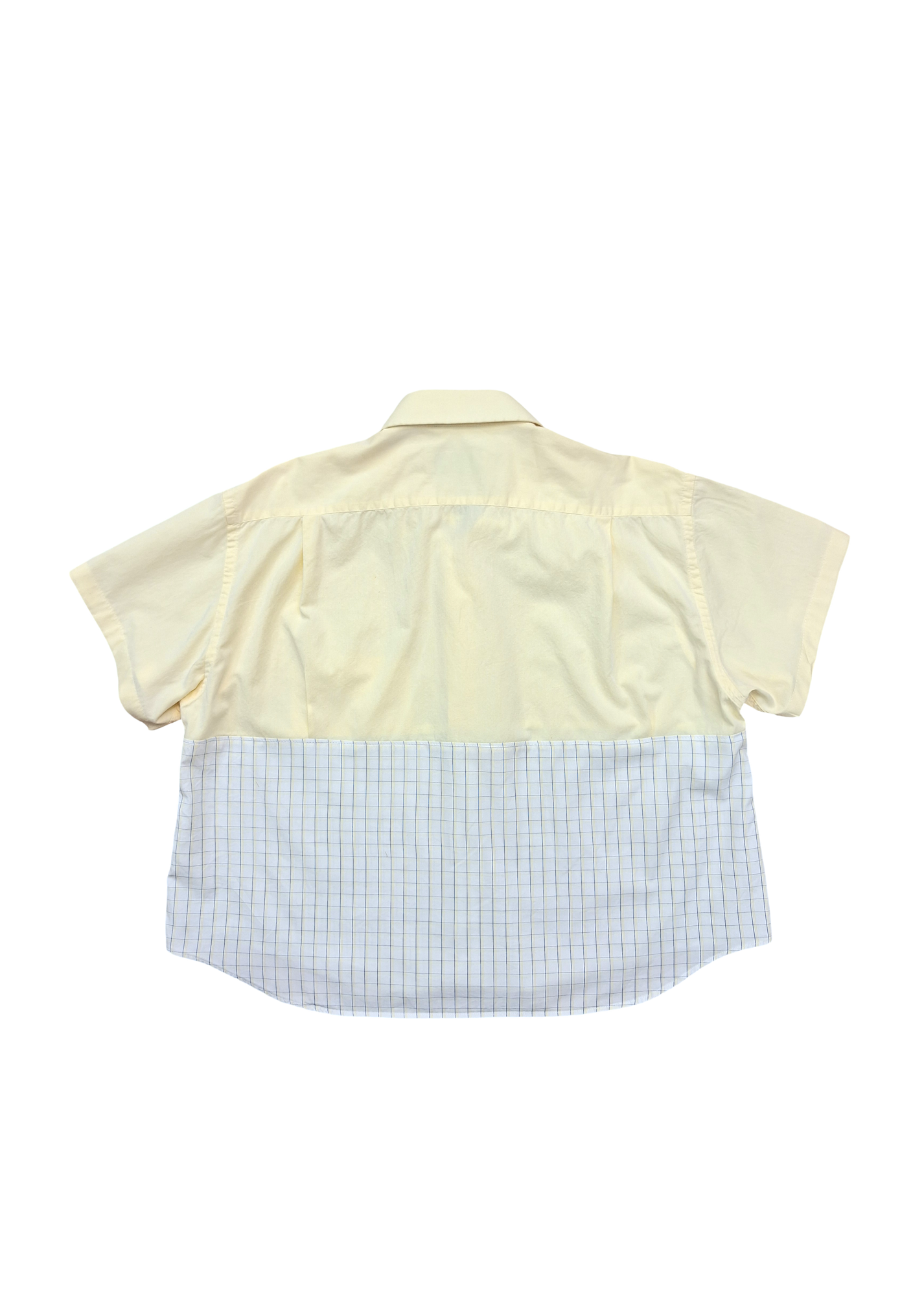 RE/Papa's shirt / Short-sleeved shirt - yellow checked no. 6