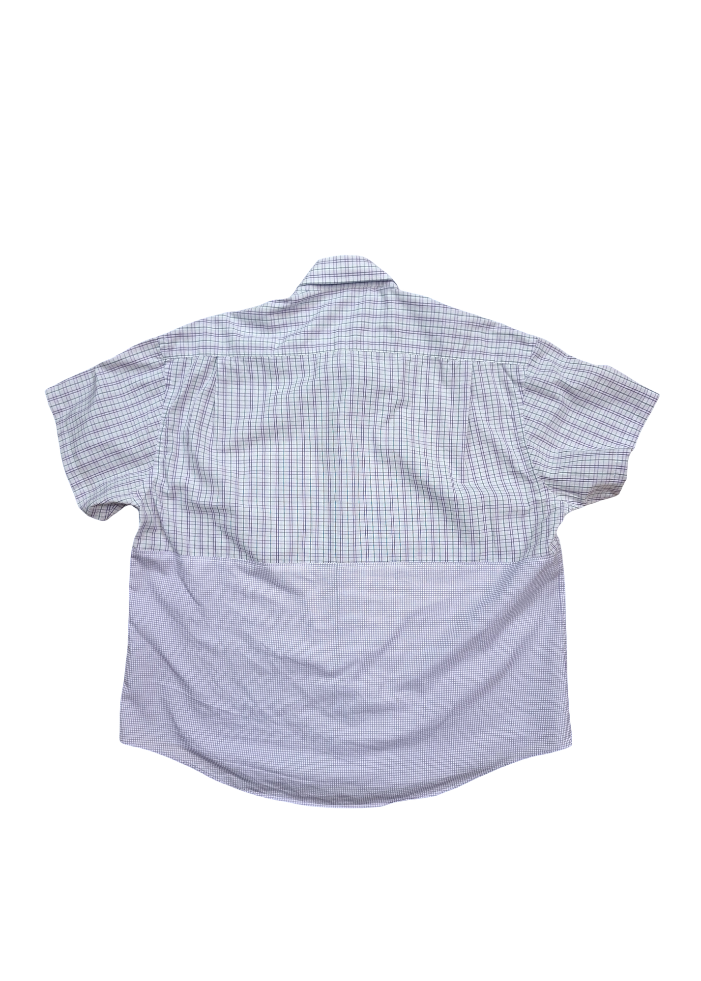 RE/Papa's shirt / Short sleeve shirt - purple check n°7