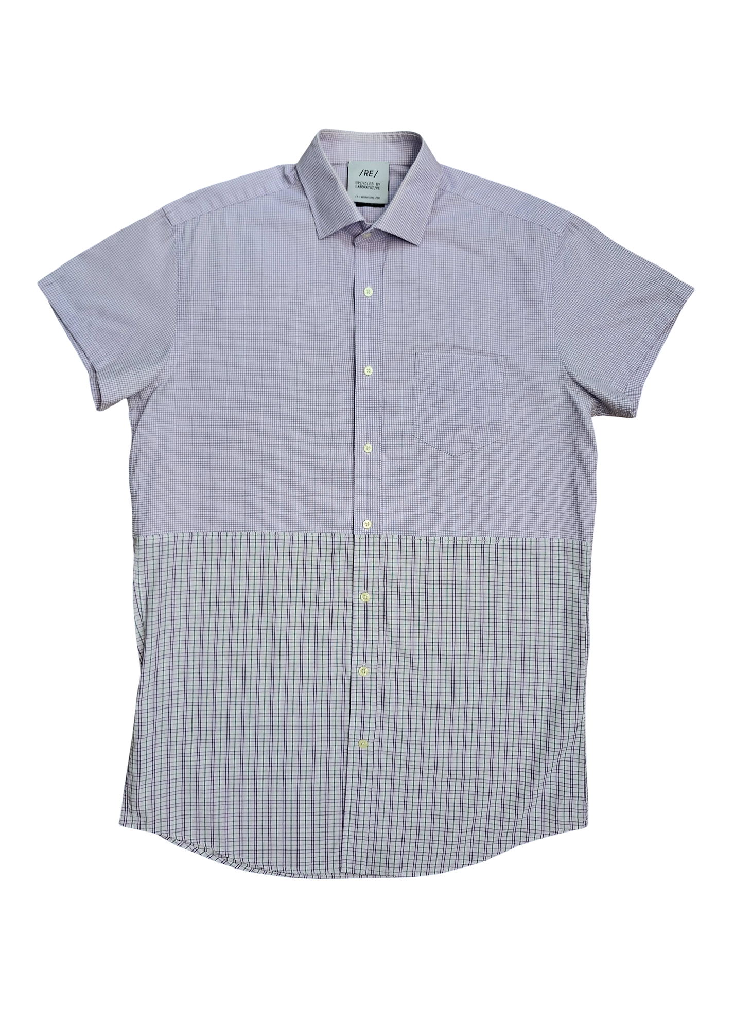 RE/Papa's shirt / Dress No. 49 - purple checks