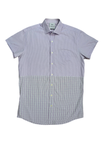 RE/Papa's shirt / Dress No. 49 - purple checks
