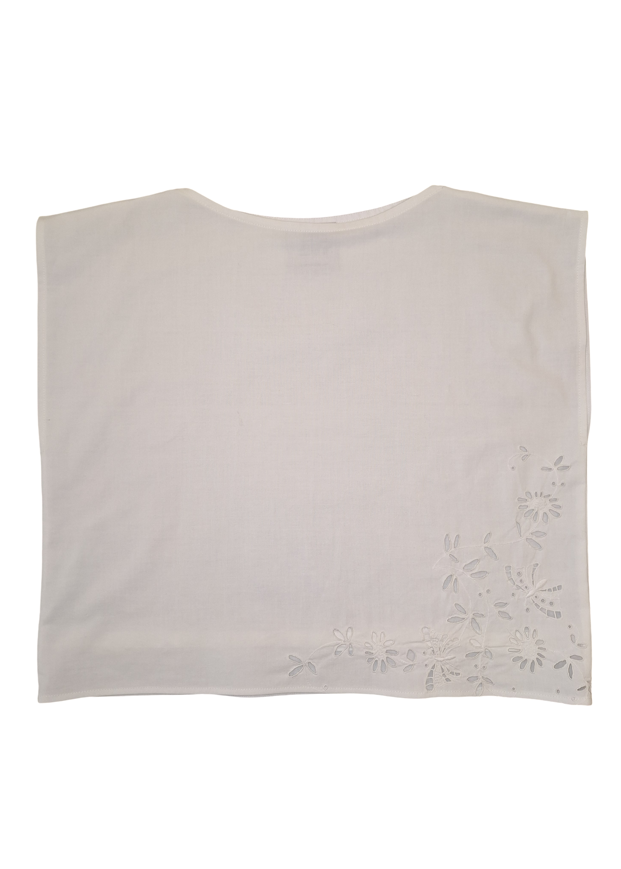 RE/Maison / Top Taie - n°82 blanc avec broderie