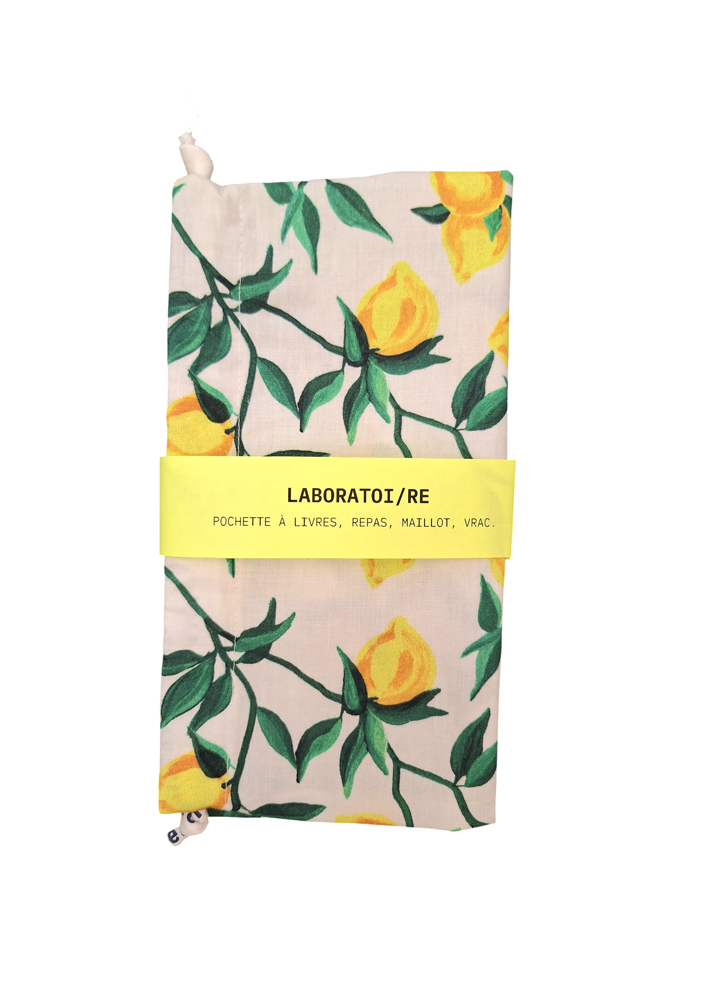 LABO / Pochette à livre, repas, vrac, maillot - citron