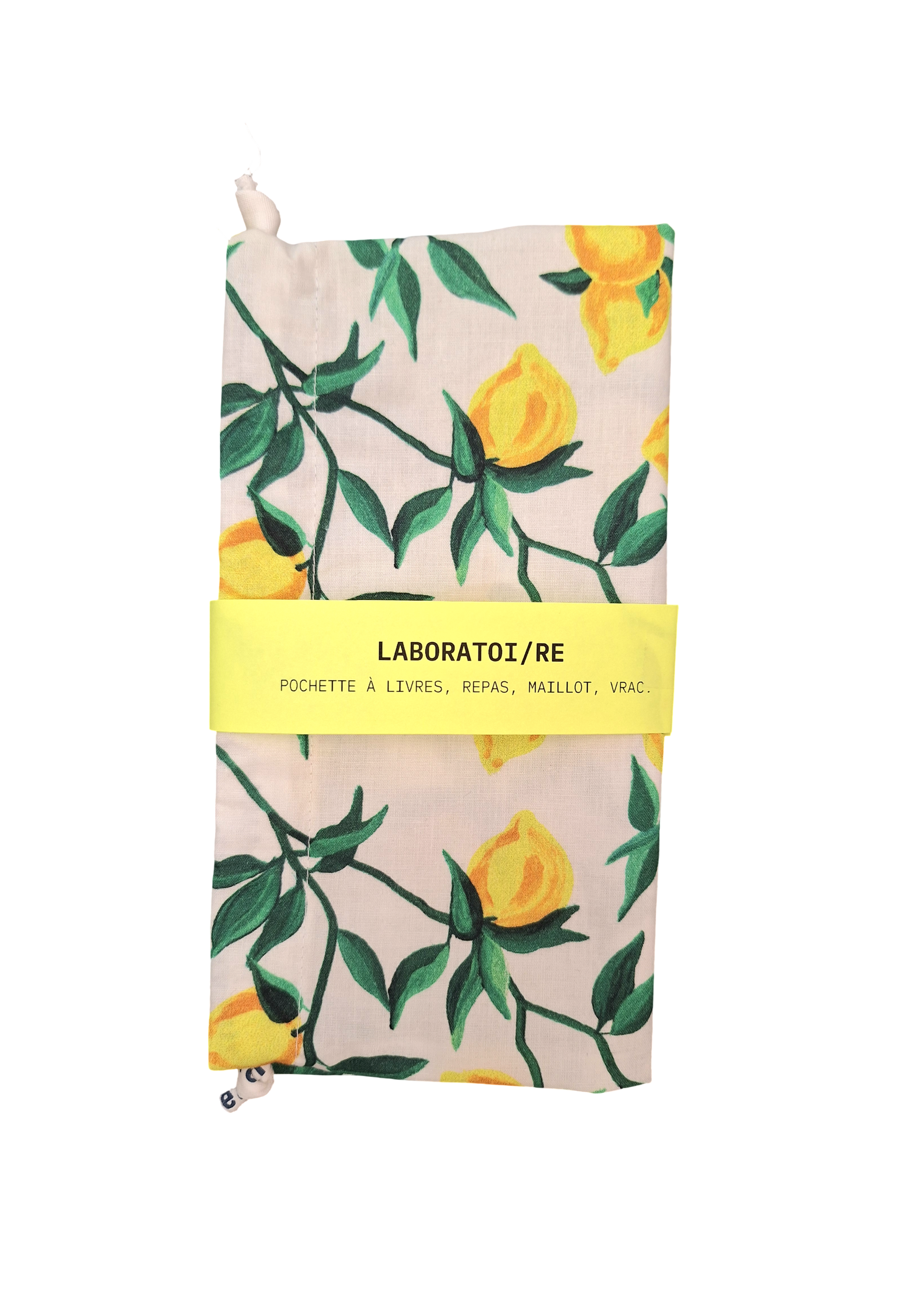 LABO / Pochette à livre, repas, vrac, maillot - citron