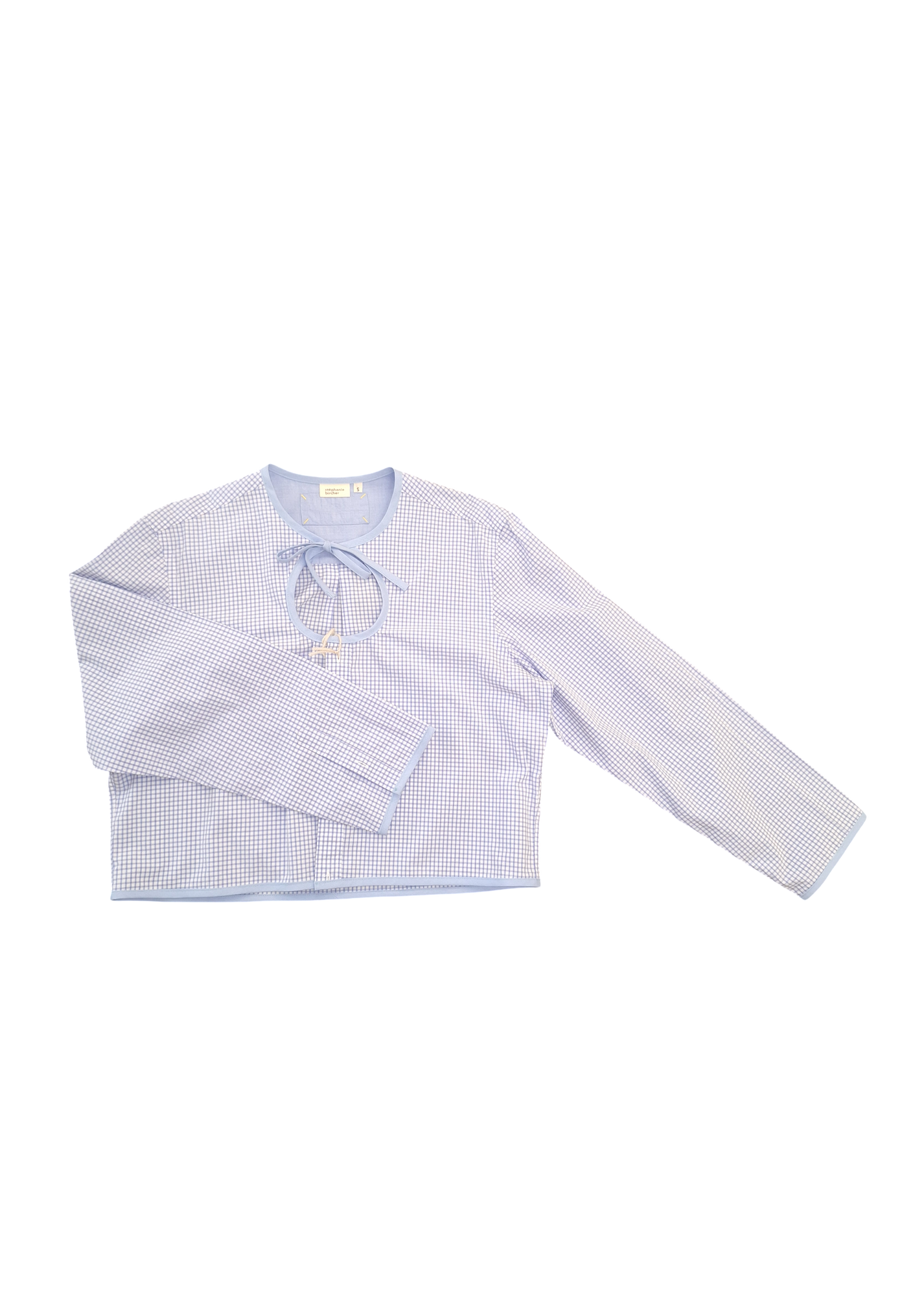 stéphanie bircher / chemise carreaux bleu - blanc