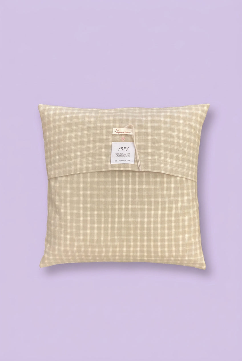 Laboratoi/RE x stéphanie bircher / petit coussin ÉTOURNEAUX ET NARCISSES - 4 + 6