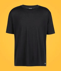 ERFOLG H / T-shirt col rond mérinos - noir, urban chic