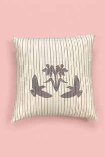 Laboratoi/RE x stéphanie bircher / grand coussin ÉTOURNEAUX ET NARCISSES - 15