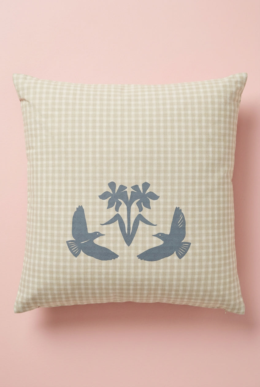 Laboratoi/RE x stéphanie bircher / grand coussin ÉTOURNEAUX ET NARCISSES - 10