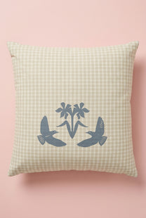 Laboratoi/RE x stéphanie bircher / grand coussin ÉTOURNEAUX ET NARCISSES - 10