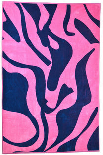 Linge de plage - rose/bleu