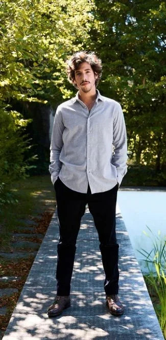 CARPASUS / Chemise Castanio flanelle, fog
