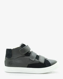 BENJIE / junior and adult &quot;HERMANCE&quot; velcro sneakers - black and anthracite