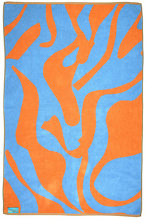 Linge de plage - orange/bleu