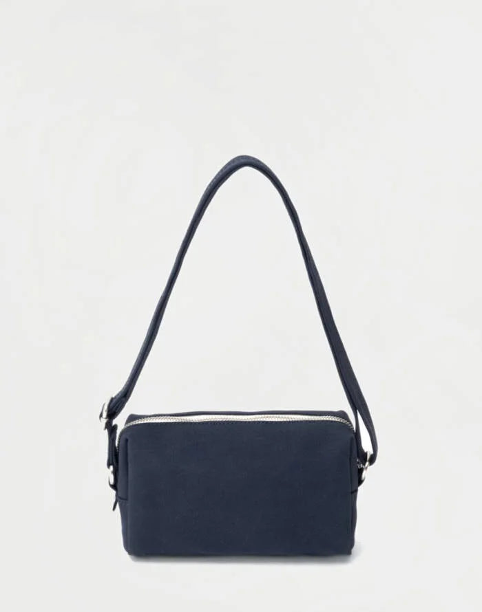 QWSTION / hip pouch / navy+limestone