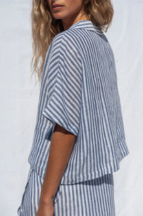 Jungle Folk / Blouse en lin Elise, rayé