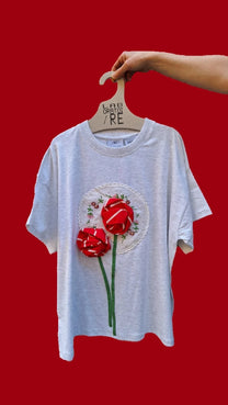 Diana Rikasari x Laboratoi/RE / T-Shirt 2 red roses