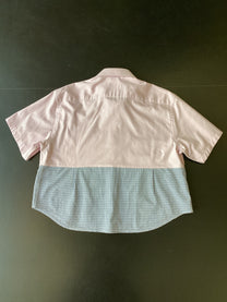 RE/Papa's shirt / Chemise manches courtes, n°55 rose/bleu carreaux