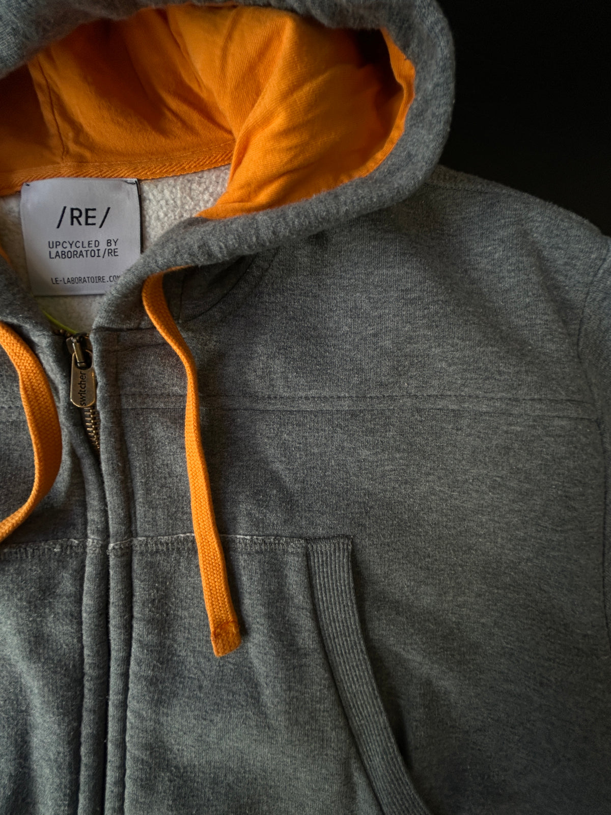 RE/Papa's sweat - n°5 gris + orange