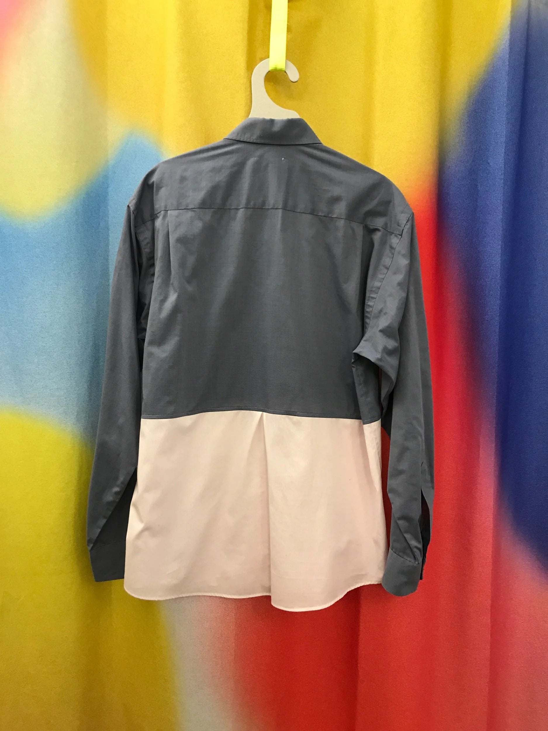 RE/Papa&#39;s shirt / Chemise manches longues, n°4 bleu-gris/rose
