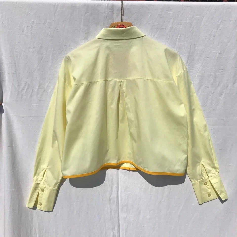stéphanie bircher / chemise courte jaune