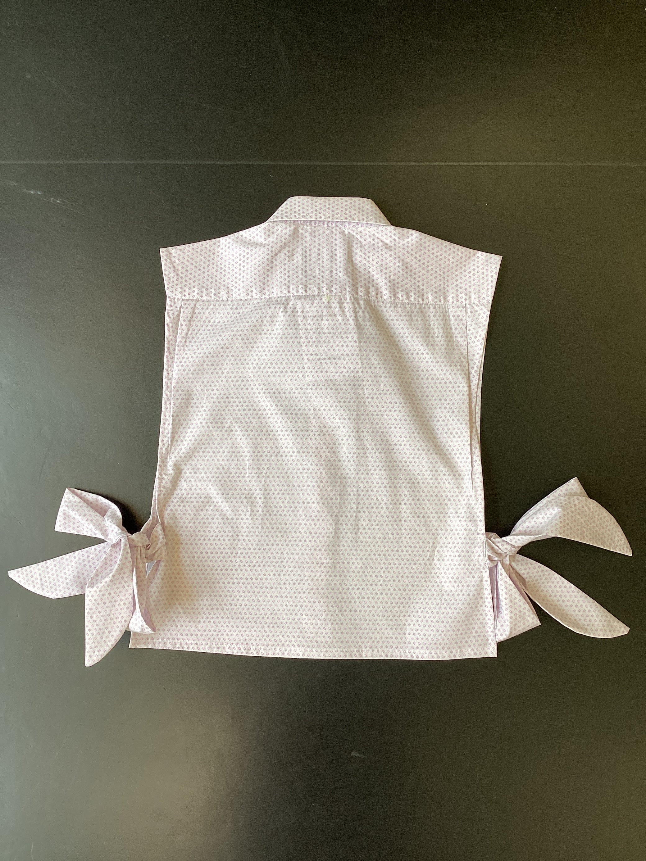 RE/Papa's shirt / Chemise crop nœuds - n°42 blanc motifs roses