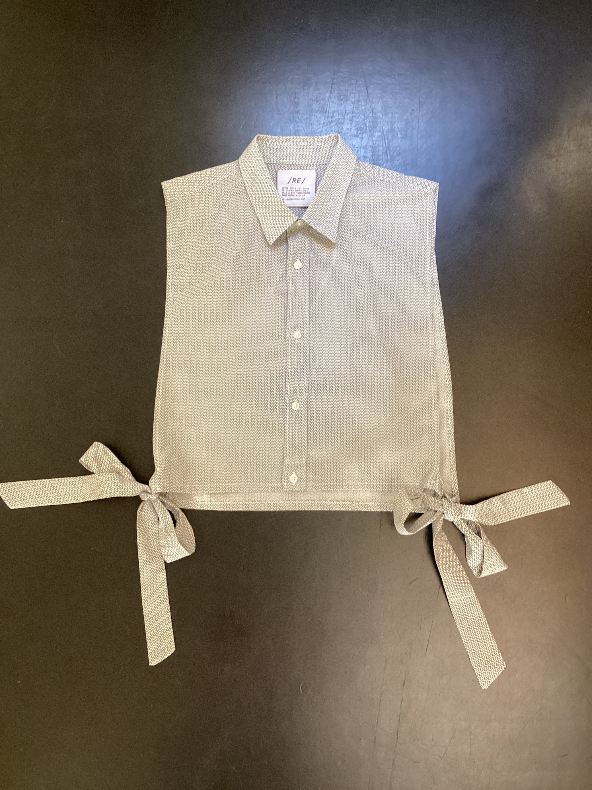 RE/Papa's shirt / Cropped shirt with knots, no. 34 white