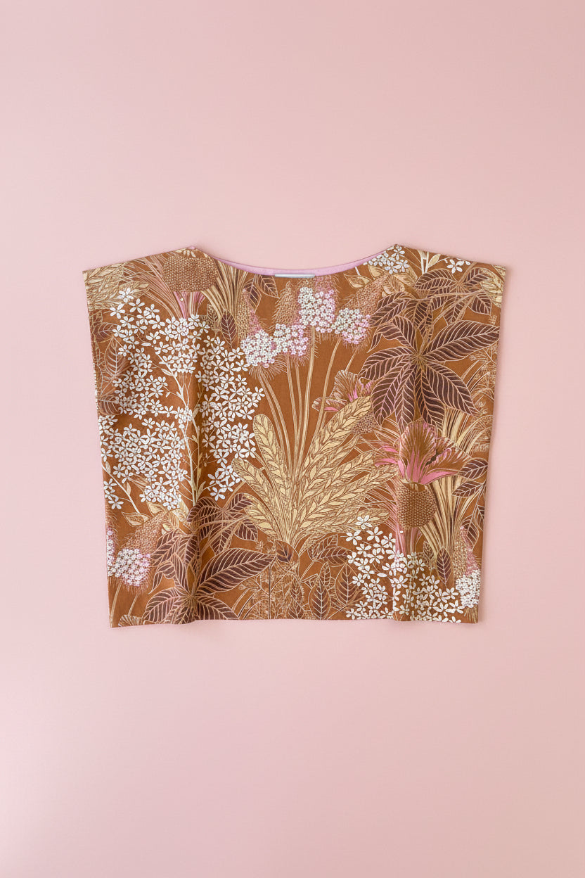 RE/Maison / Top Taie - fleuri rouille
