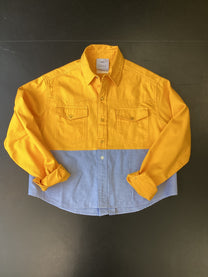 RE/Papa's shirt / Chemise manches longues, n°5 jaune/jeans