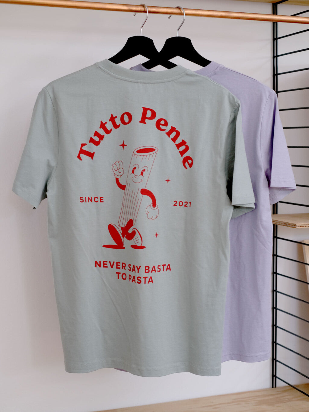 Yoma / t-shirt unisexe - Tutto Penne / menthe et lila