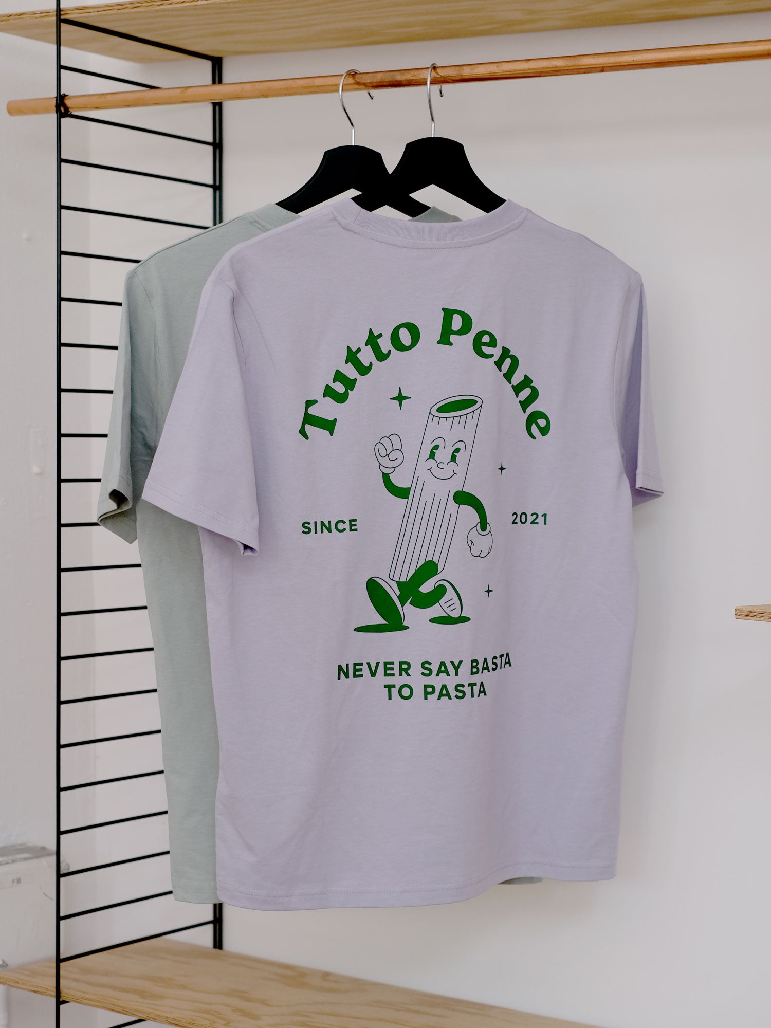 Yoma / t-shirt unisexe - Tutto Penne / menthe et lila