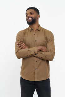 CARPASUS / Chemise flanelle &quot;Populus&quot; - ochre