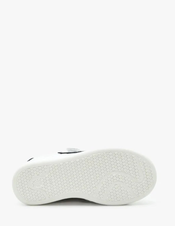 BENJIE / &quot;BLUCHE FLASH&quot; VELCRO blanc-bleu métal