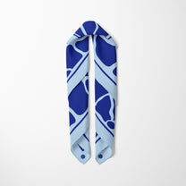 Carré de soie - Bouquet bleu