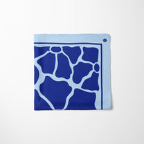 Carré de soie - Bouquet bleu